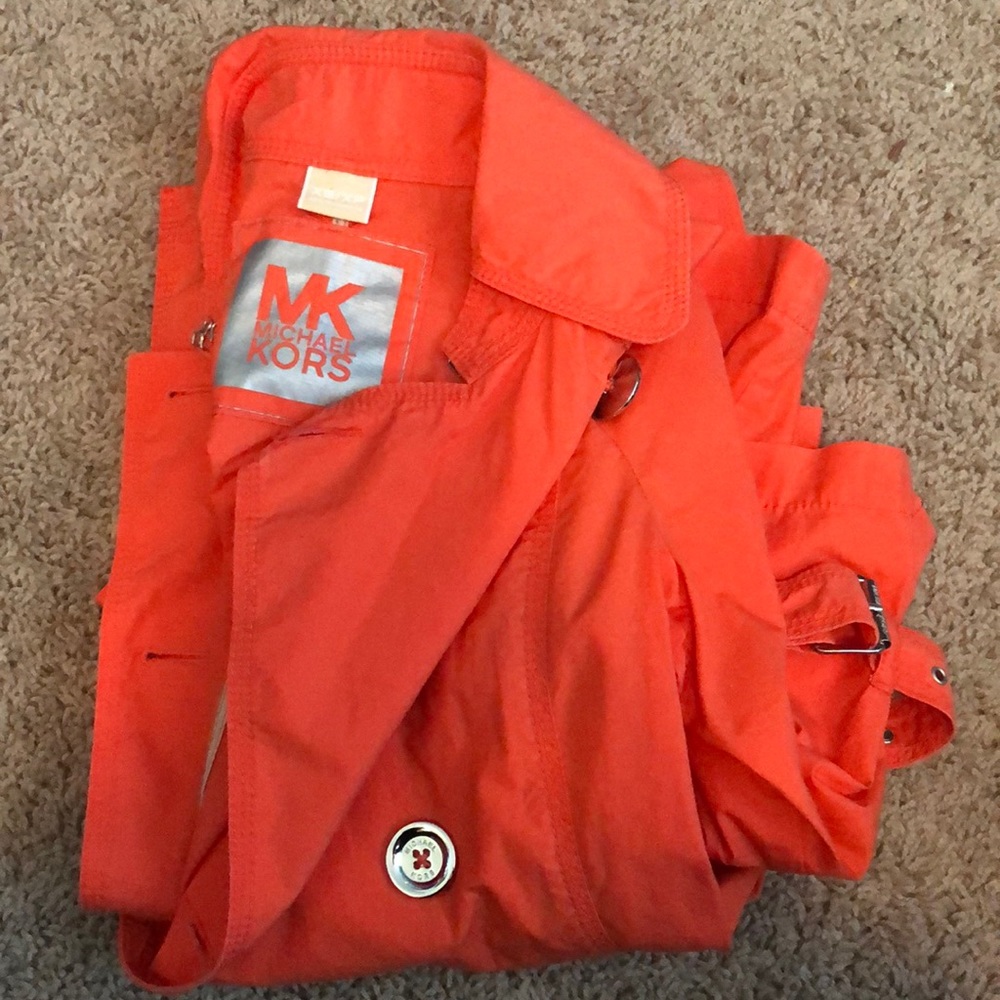 MICHAEL KORS rain coat orange